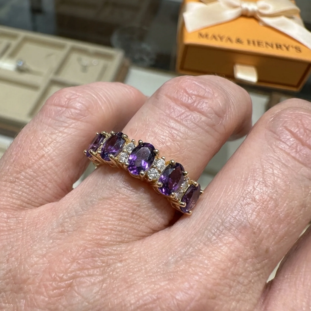 Prsten Orlina Violet Crest | Růžové zlato