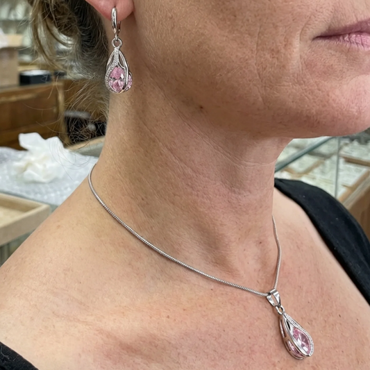 Rosalith Lumen Twist Sada šperků | Bílé zlato