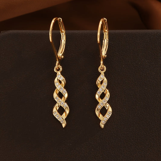 Ava Náušnice Shimmer Twist | Zlato